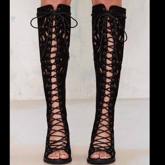 Jeffrey Campbell Lace Boots - Picture 1 of 5